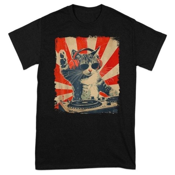 Other - Cool Dj Cat Tshirt Funny Cat With Headphones Stylish Gift